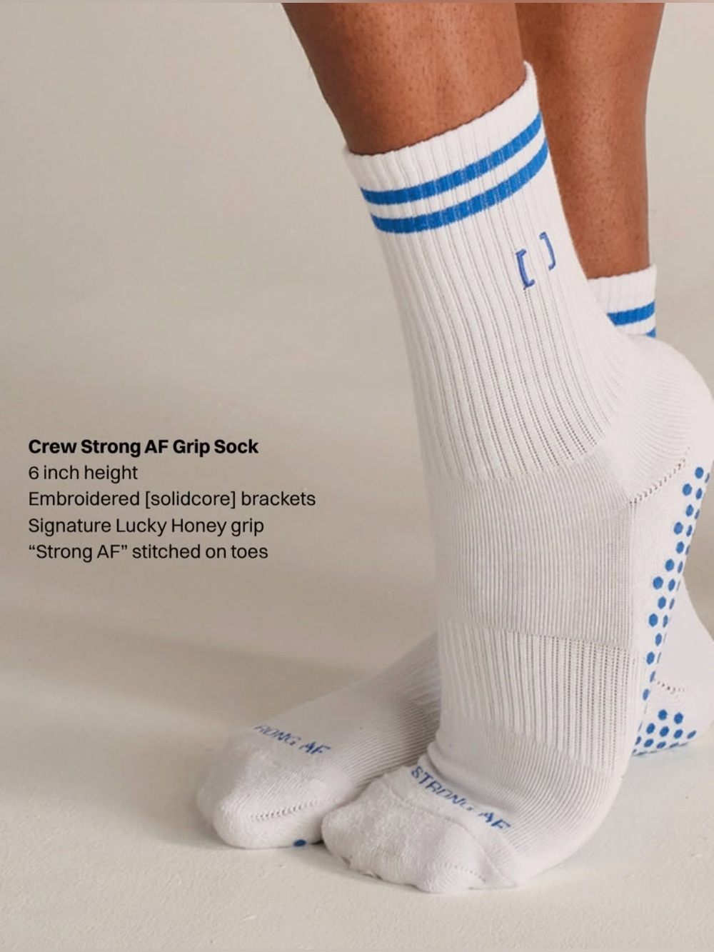 NWT Limited Edition Lucky Honey x [solidcore] Strong AF Studio Grip Socks